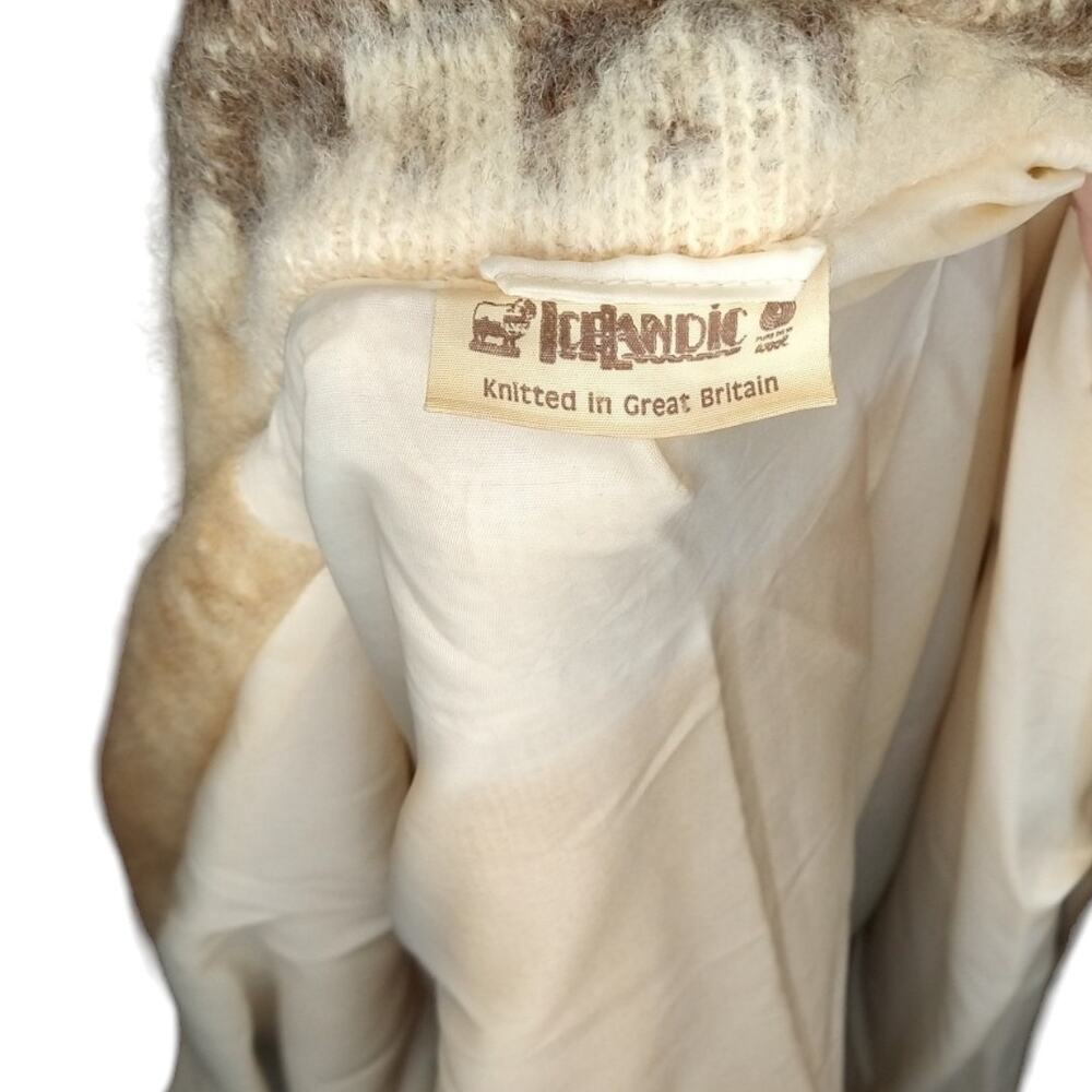 Icelandic Pure Wool Fair Isle Coat Size 12 Coatig… - image 8